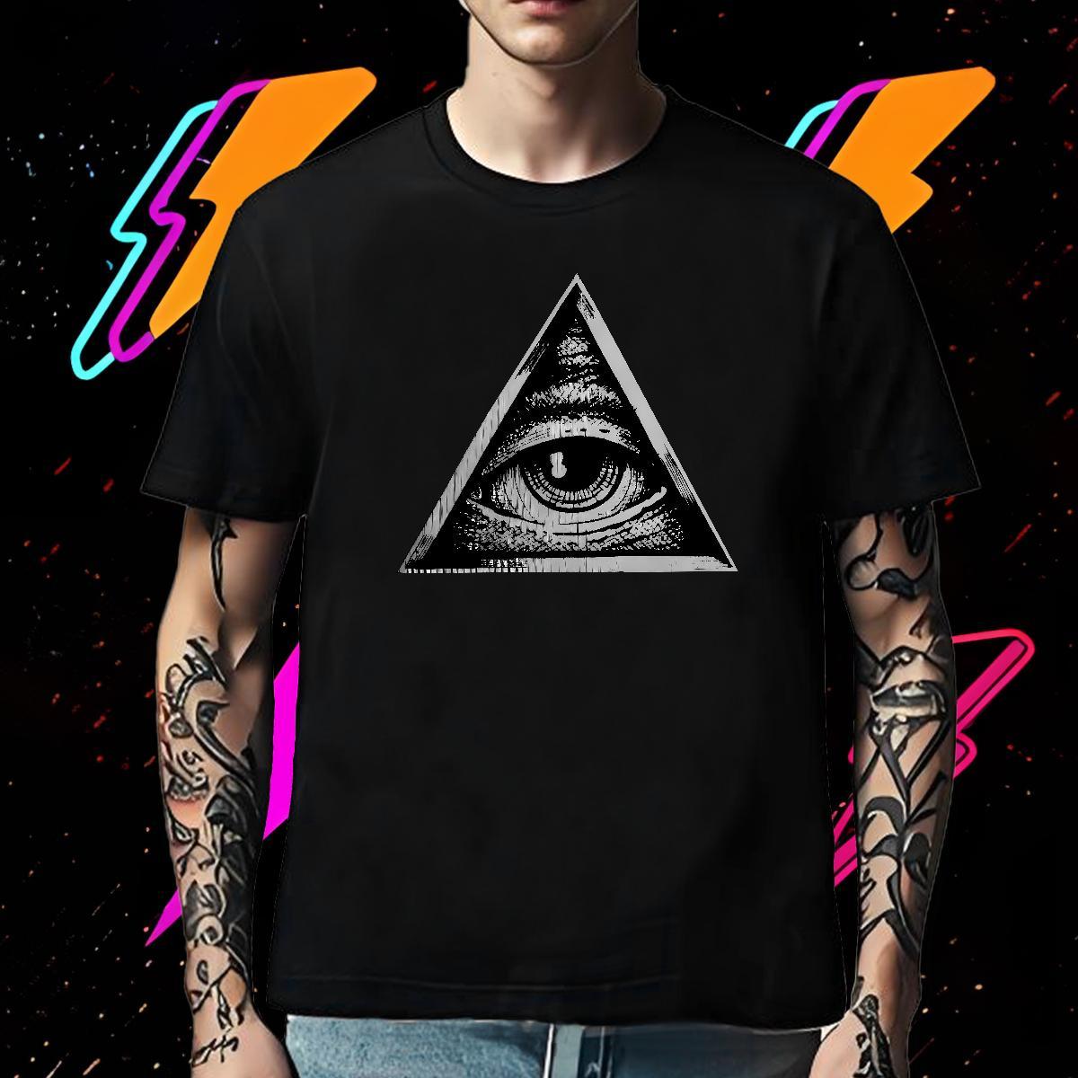 Classic T Shirt For Man 230g 100% Cotton eye of the devil Street Wear Customized Breathable Men Tees New Designer Clothings