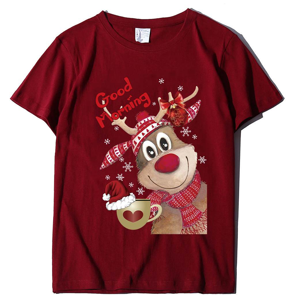 Good Morning Women's European Short sleeved T-shirt dongdumaoyi