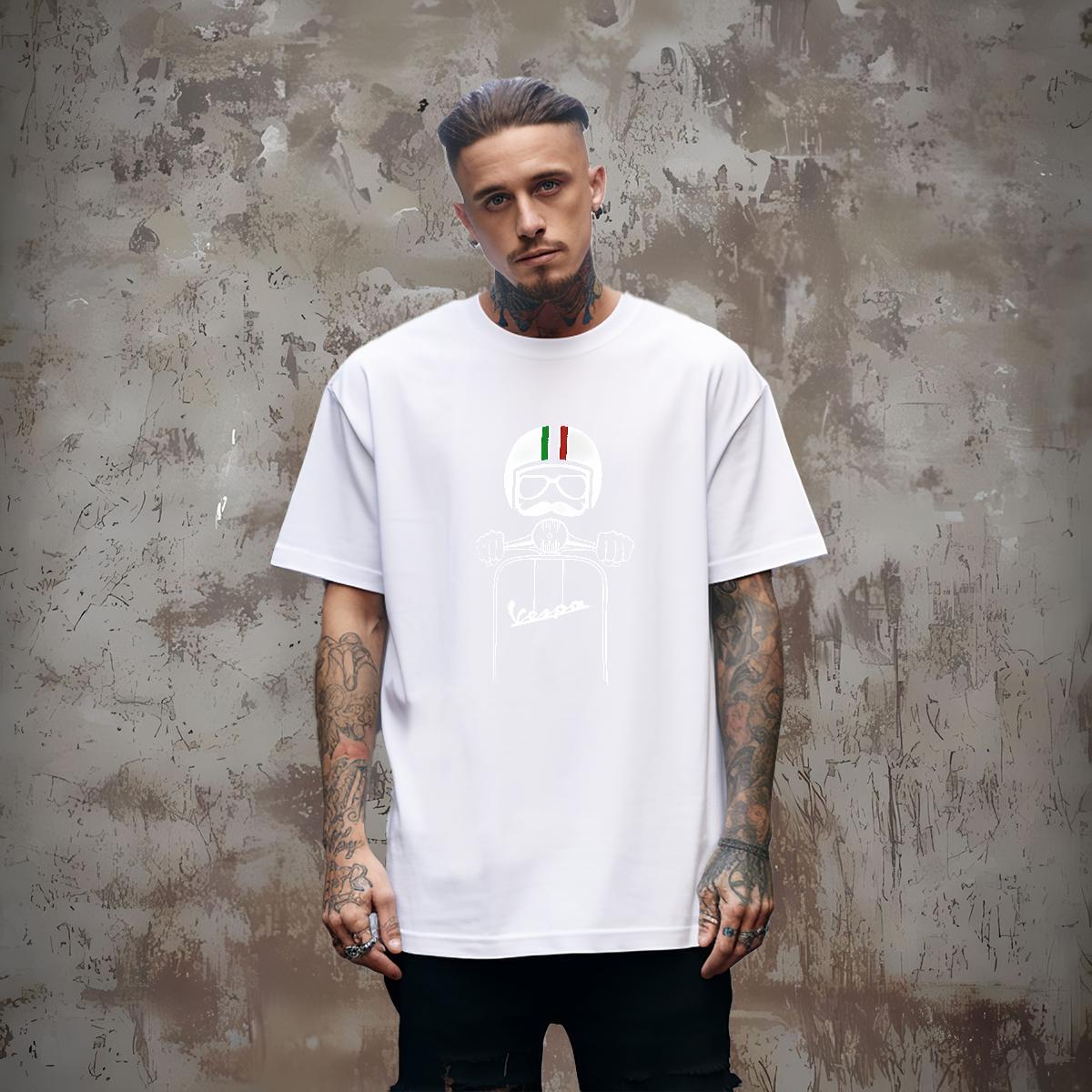 High Quality Men T Shirts 230g Cotton skull Hip Hop Street Customized Print Breathable Crew Neck Men Clothes T-Shirt Stylist Tees Shirts