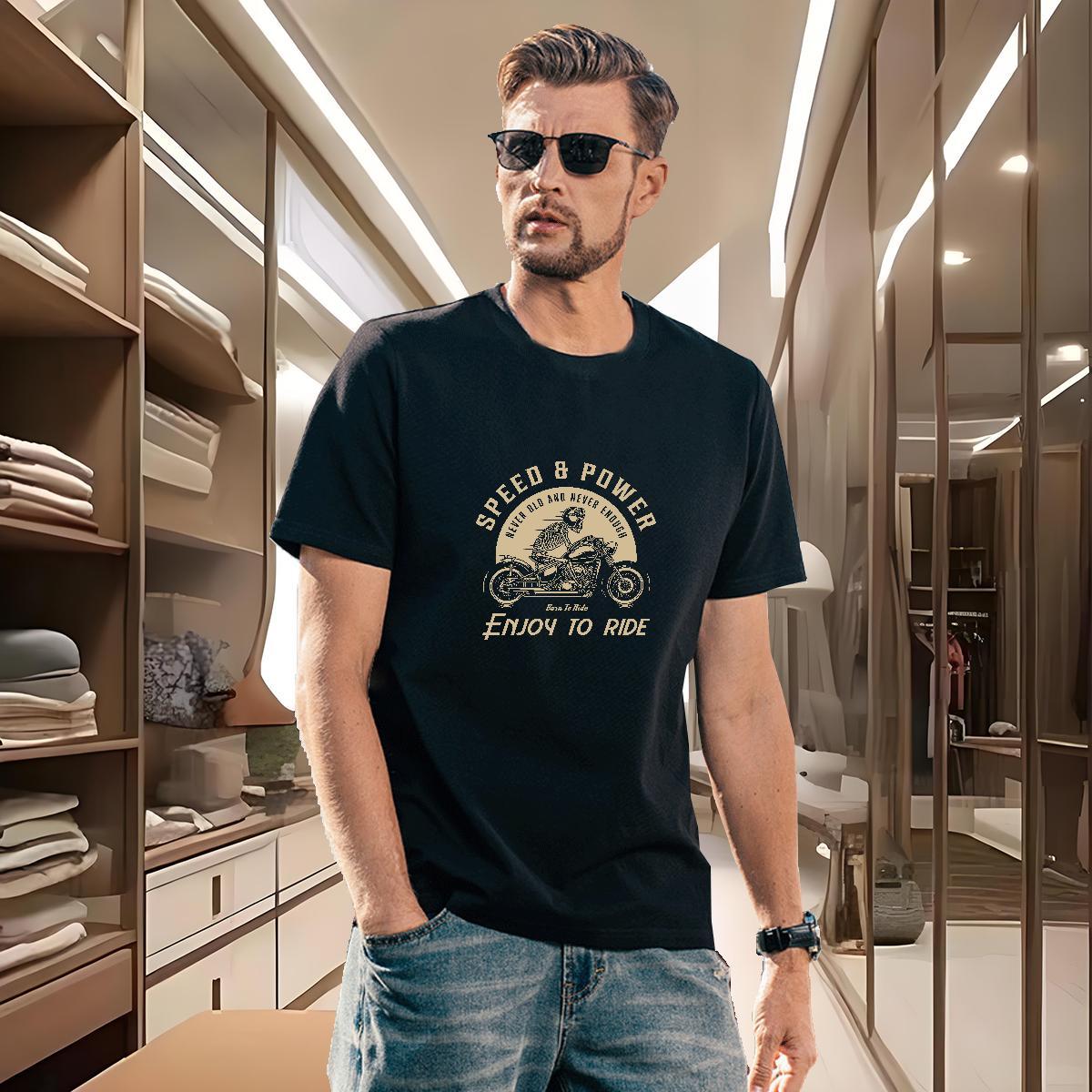 Loose Fit T Shirt For Man 230g 100% Cotton skull Casual Skull Breathable Crew Neck Tshirt for Man Woman New Arrival Tees