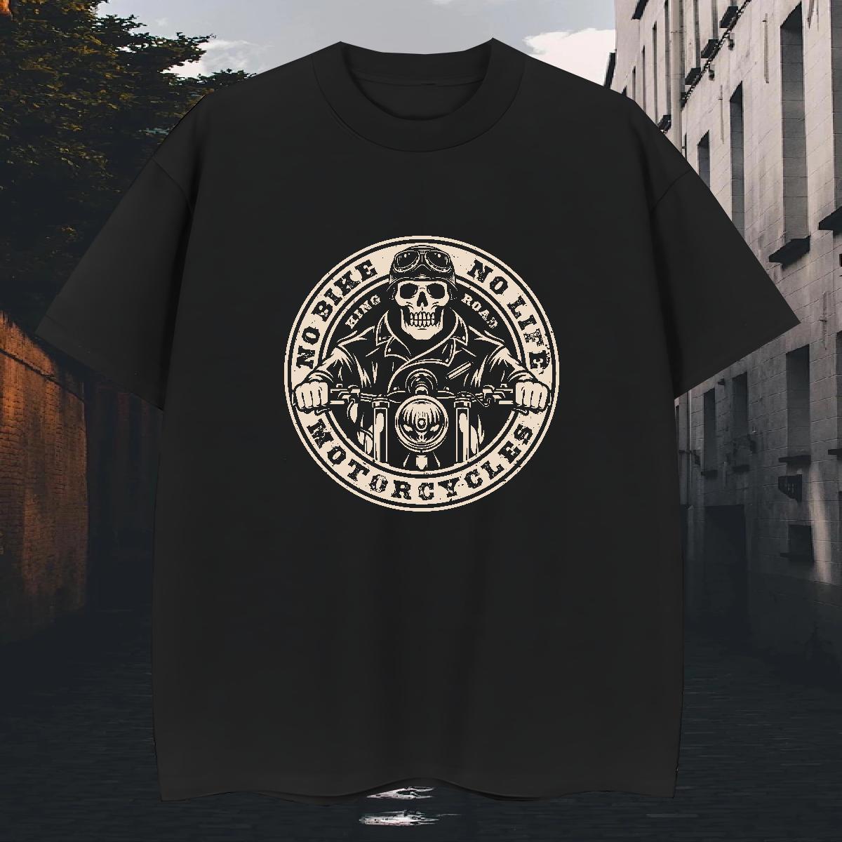 Comfortable T Shirts Men 100% Cotton 230g skull Hip Hop Street Cartoon Print Short Sleeve Soft Men Tees Brand Tees Shirts