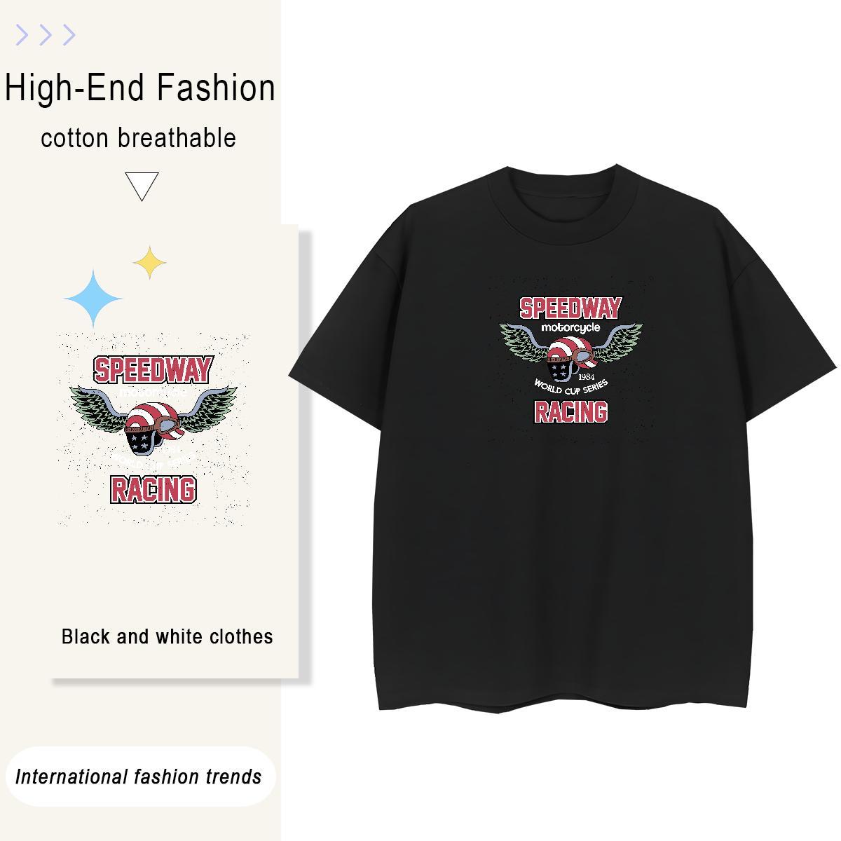 Unisex Women Tshirts 230g Pure Cotton letter Casual Beach Woman T Shirts Breathable Crew Neck Custom Print Plus Size Clothings