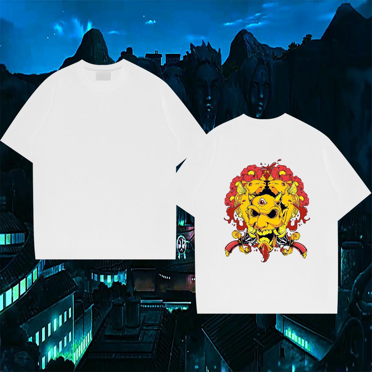 Classic T Shirts Men 230g Cotton skull Daily Outfit DIY Printed Breathable Crew Neck Tshirt for Man Woman New Tee Shirt