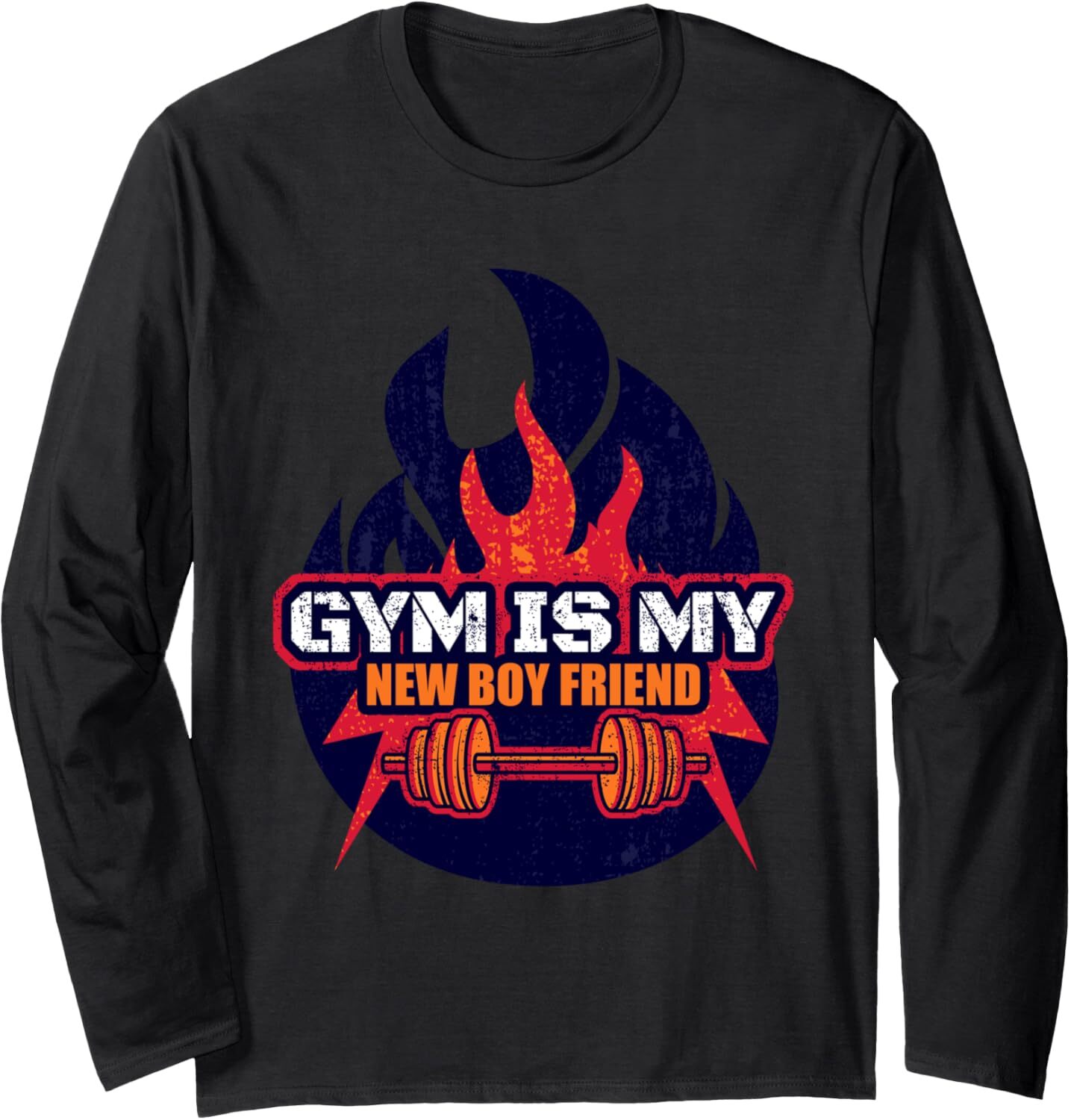 Long Sleeve Shirts for Men sweatshirt Gym Is My New Boyfriend Funny Fitness Training Gift Long Sleeve Tee Streetwear Casual tops clothes