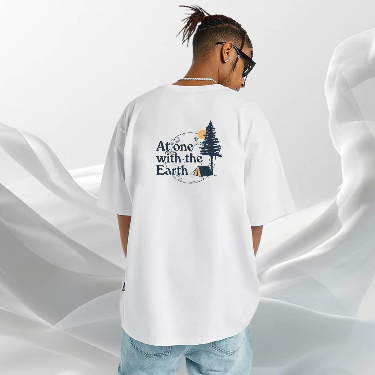 Loose Fit T-Shirts 230g 100% Cotton letter Casual Custom Big Size Round Neck Short Sleeve Men Tees New Arrival Polos
