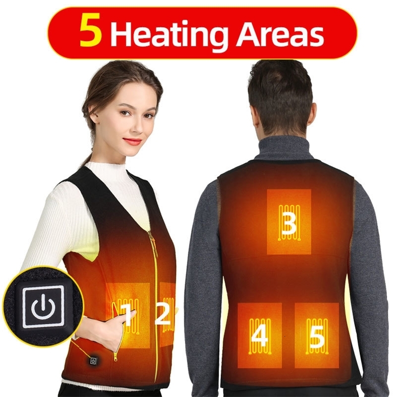 10 Areas Heated Vest Men Women Usb Electric Self Heating Vest Warming Waistcoat Heated Jacket Washable Thermal Heated Clothes 240824