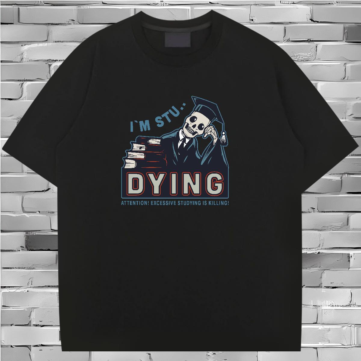 Soft T Shirt For Man 230g Pure Cotton skull Summer Casual Skull Short Sleeve Soft Mens Tshirts New Tees Shirts