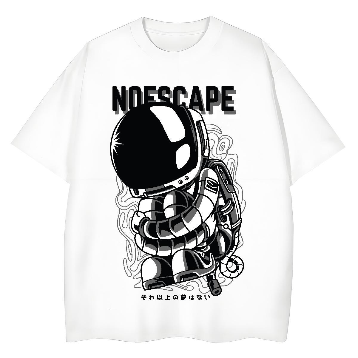 Unisex Womens Tshirts 230g 100% Cotton universe Daily Wear T shirt Comfortable Cartoon Print Tops Tees