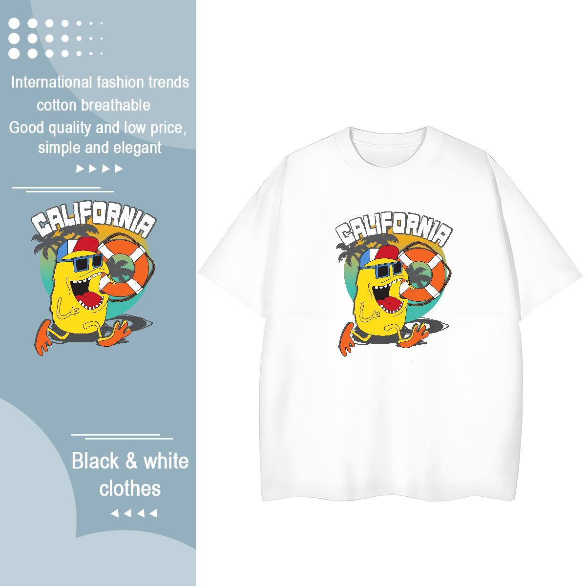 Popular Lady T shirt 230g 100% Cotton Plush Home Outdoor Womens T Shirts Round Neck Short Sleeve Plus Size Custom Tops Tees