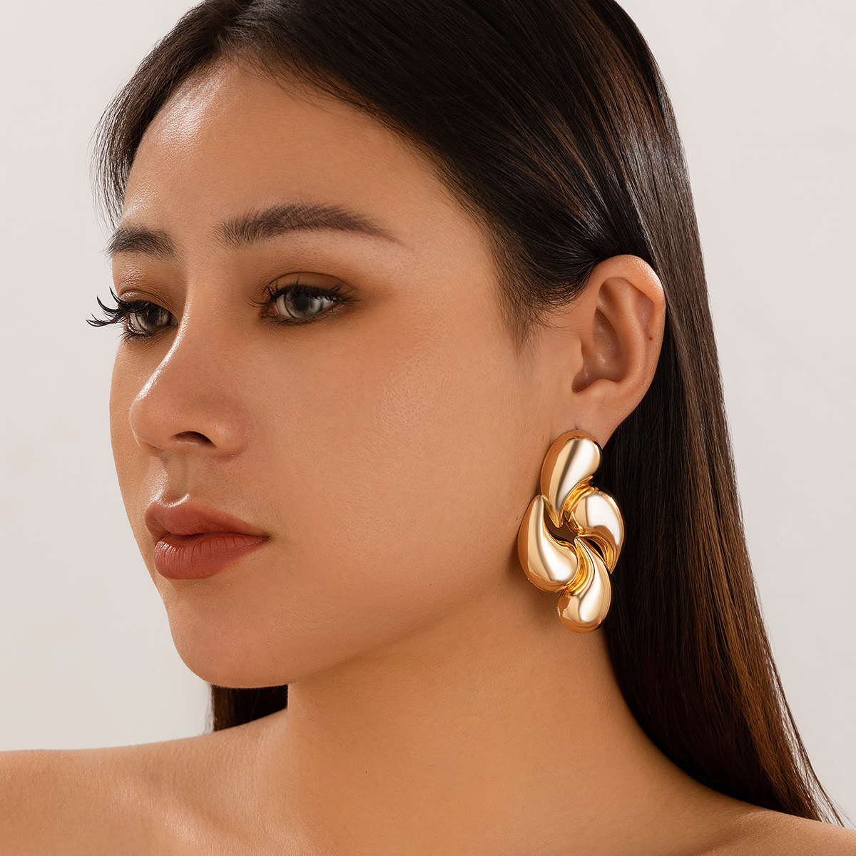 Accessories Ins Light Summer Personalized Geometric Water Drop Earrings for Women