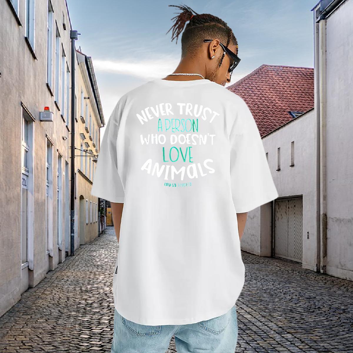 Popular Men T Shirts 230g Pure Cotton letter Outdoor Cartoon Printing L-4XL Breathable Short Sleeve Couples T Shirts Fashion Designer Wear