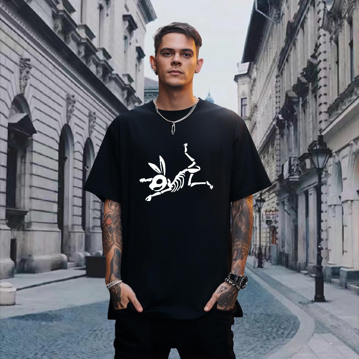 Cool T Shirt For Man 100% Cotton 230g skull Summer Casual Customized Pure Cotton Men Tshirts Casual New Tops Shirt