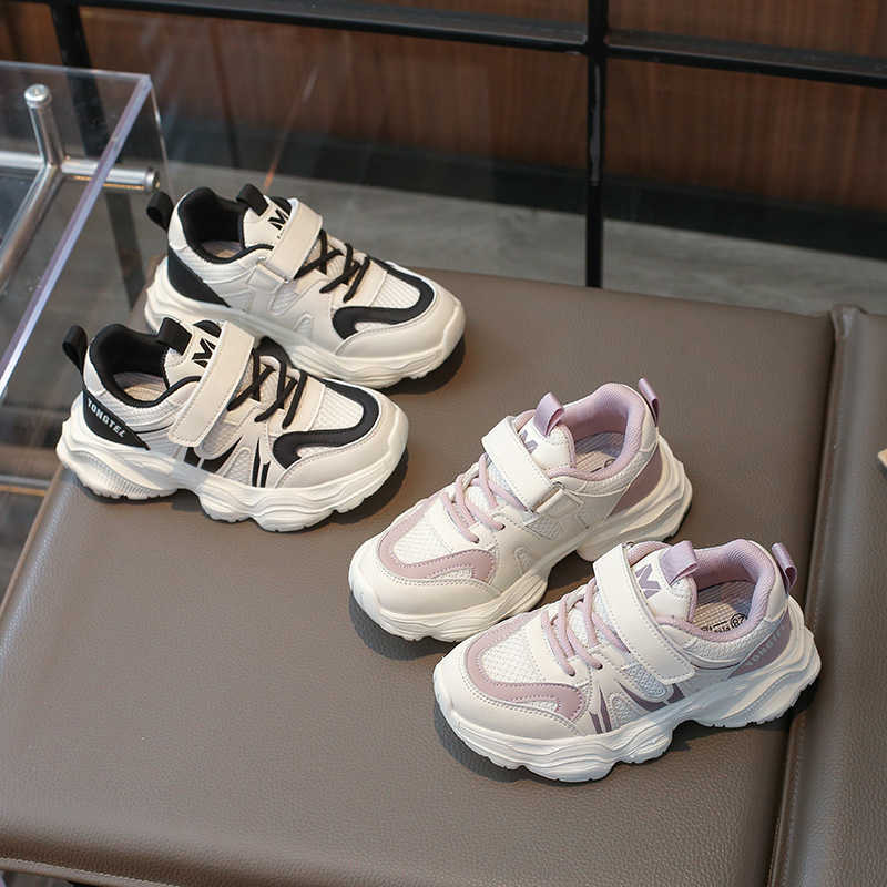 Athletic Outdoor Childrens sports shoes 2024 spring new item boys casual girls dad shoes running shoes H240805