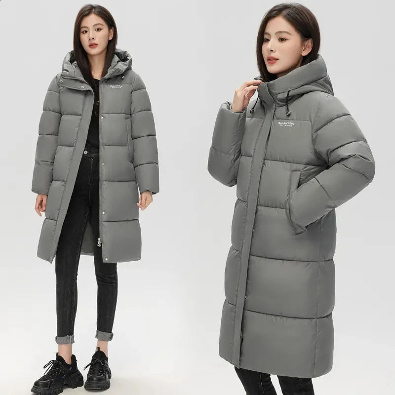 2023 Winter Jacket Women Parka Down Jackets Warm Long Hooded Parkas Females Thick Cotton Snow Wear Coats Puffer 240824