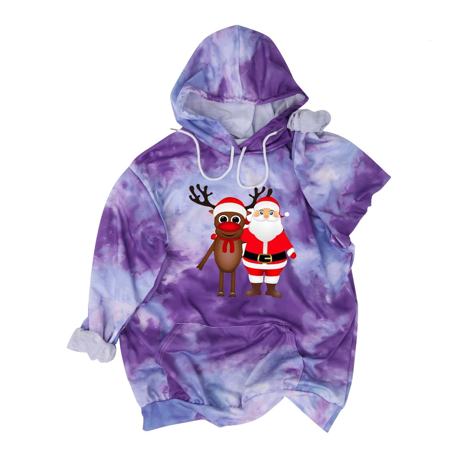 Fashion Autumn/Winter Hoodie Trend Digital Printed Long Sleeve Middle Length Female dongdumaoyi