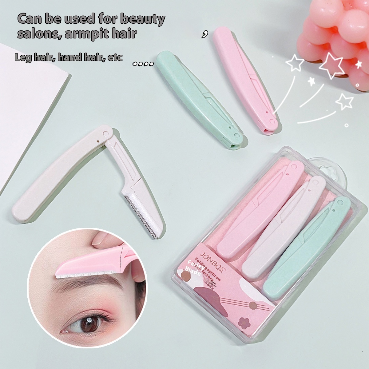 Unisex Facial Shaping Tools from JONBOS Compact & Sharp-Edged Beard & Brow Trimmers for At-Home Care