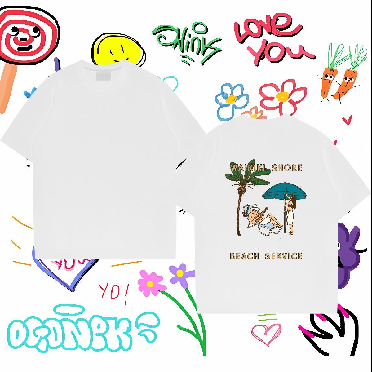 Unisex T shirt 230g Cotton portrait Casual Custom Printing Short Sleeve O-Neck Tshirts Classic Tee Shirt