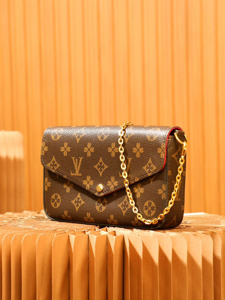 Womens Chain Multi Felicie mini Pochette Bags mens fashion Coin Purses envelope hand bags luxury 3piece Designer Leather small wallet Shoulder Bag06
