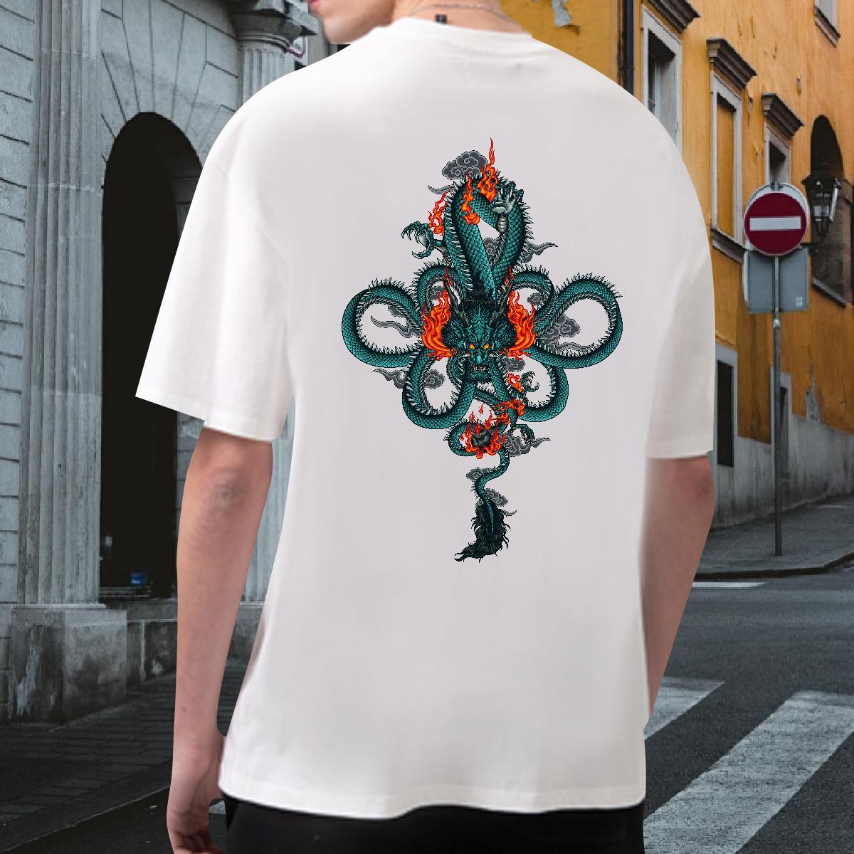 Loose Fit T shirt 230g Pure Cotton ferocity Hip Hop Asian Size Short Sleeve Soft Tshirt for Man Woman 2024 Designer Tee Shirt