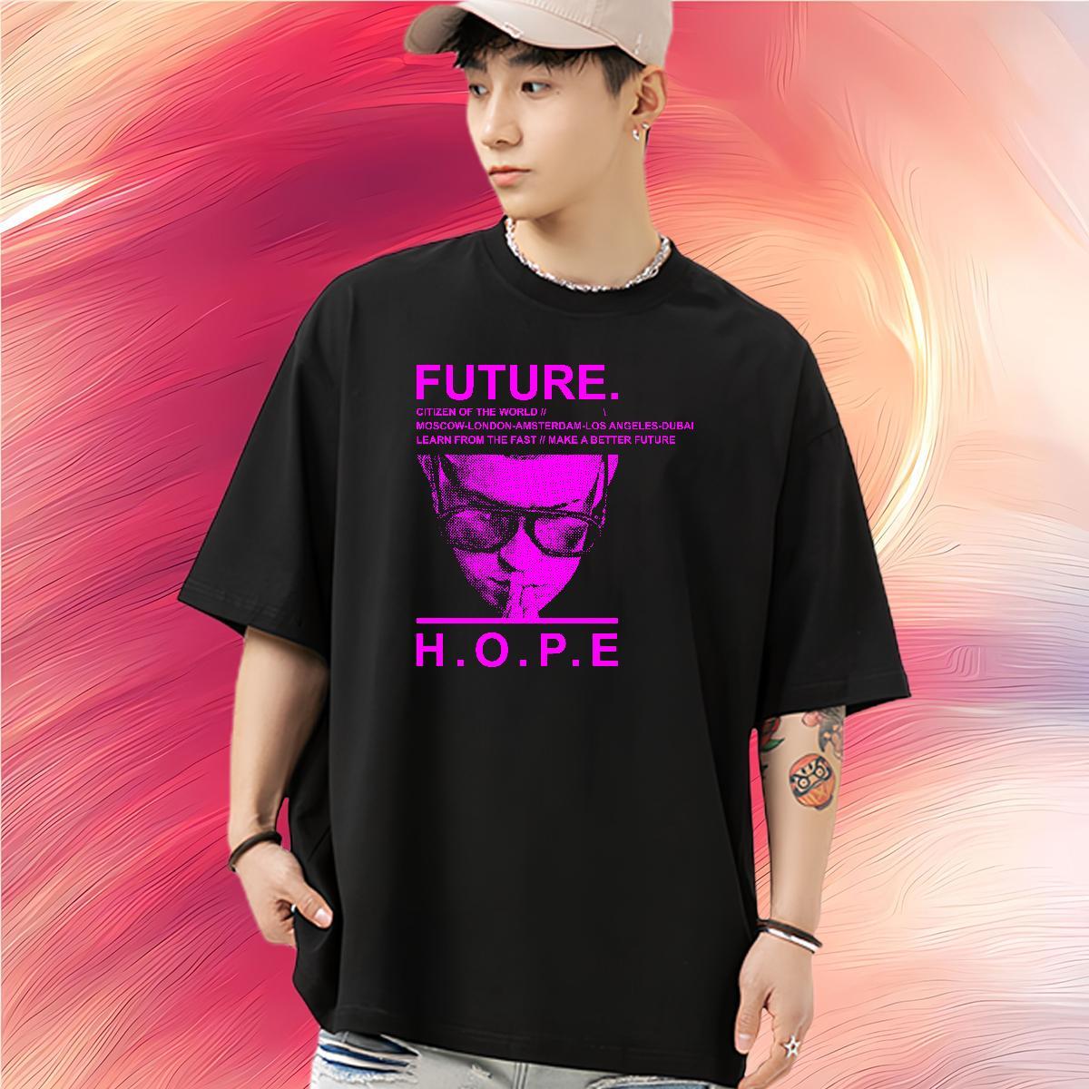 Classic T-Shirts 230g 100% Cotton ET Spring Summer DIY Printed Breathable Crew Neck Mens Tshirts Free Shipping Tee Shirt