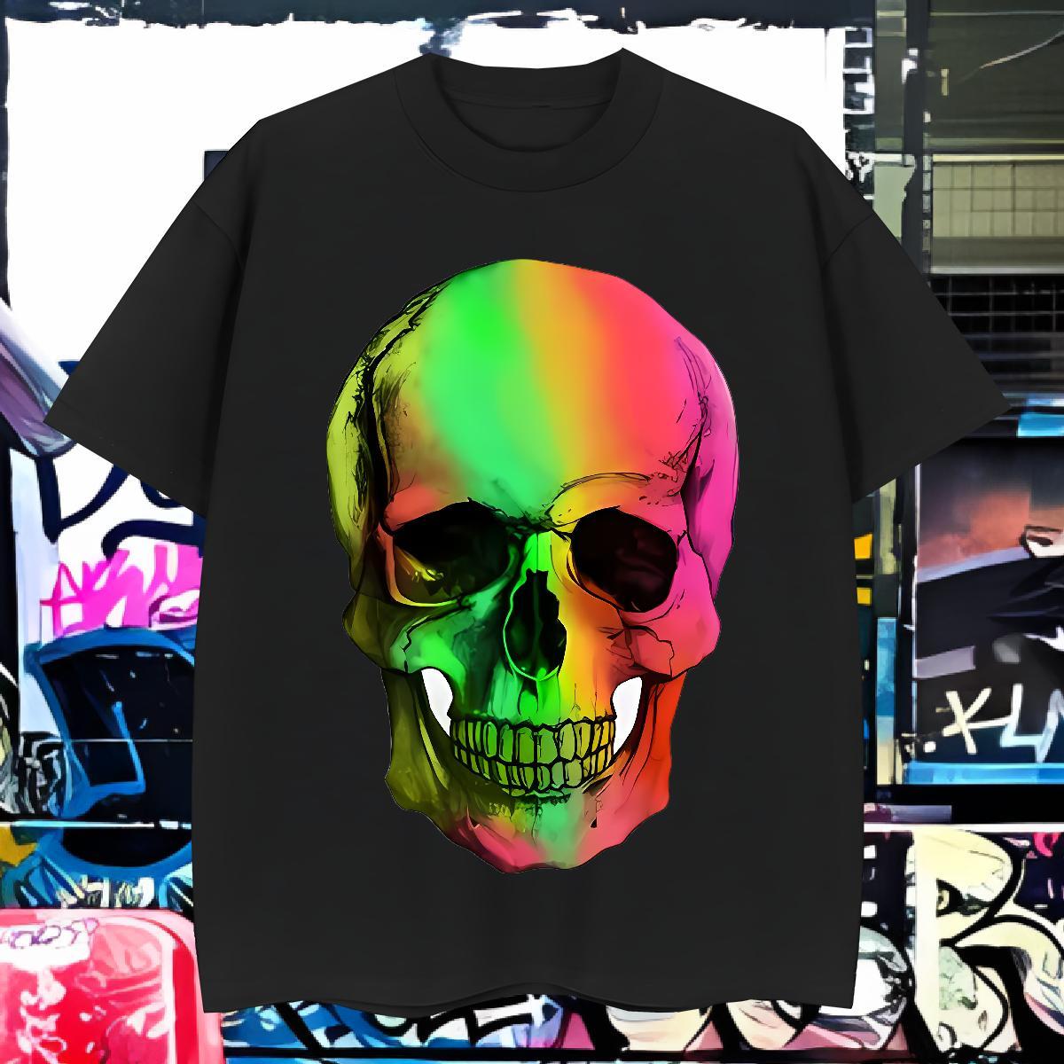 Brand T-Shirts 230g 100% Cotton halloween Casual Daily Wear Anime O Neck Short Sleeves Mens Tshirts New Designer Polos