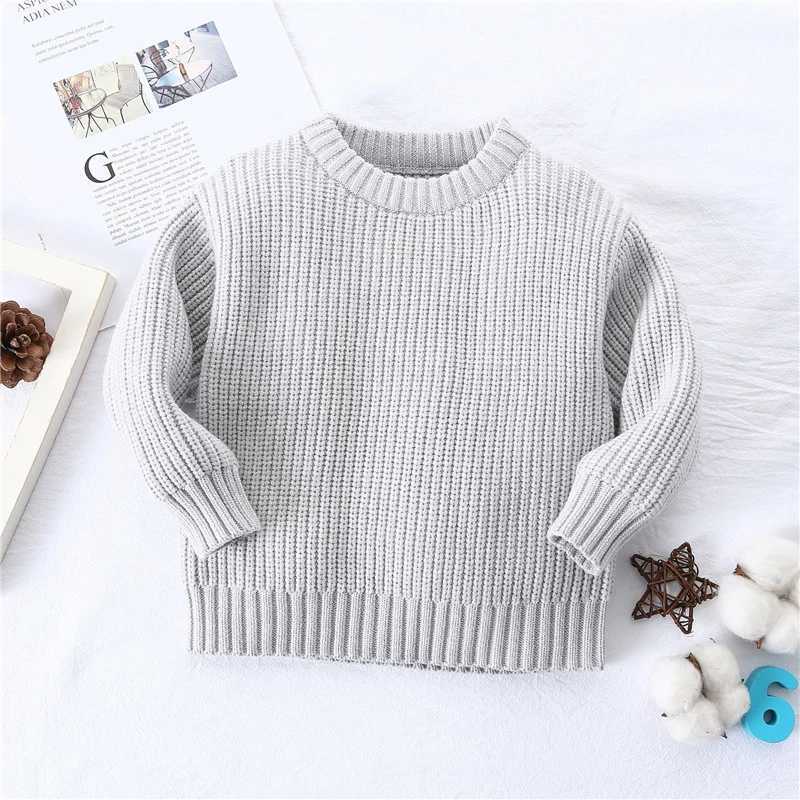2024 New Childrens Soft Sweater Knitted Baby Boys and Girls Knitted Clothing Spring and Autumn Childrens Long Sleeve Pullover Top 0-6 YearsW240824