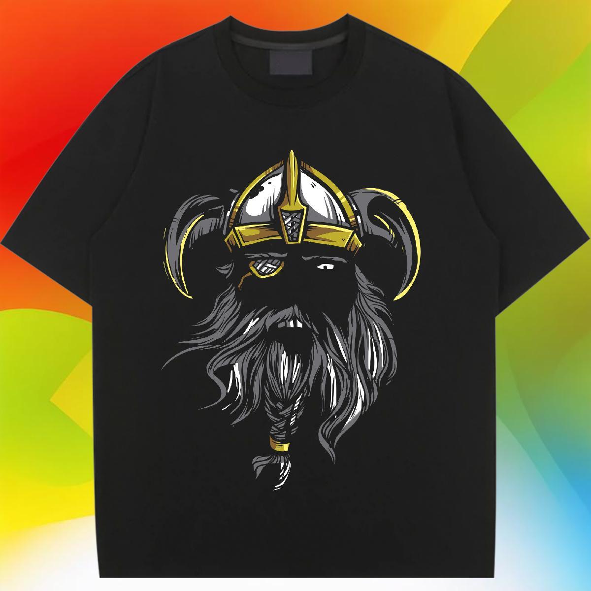 5A Women Tshirts 230g Cotton painting Casual Beach T-Shirts Round Neck Short Sleeve Plus Size Cartoon Wear