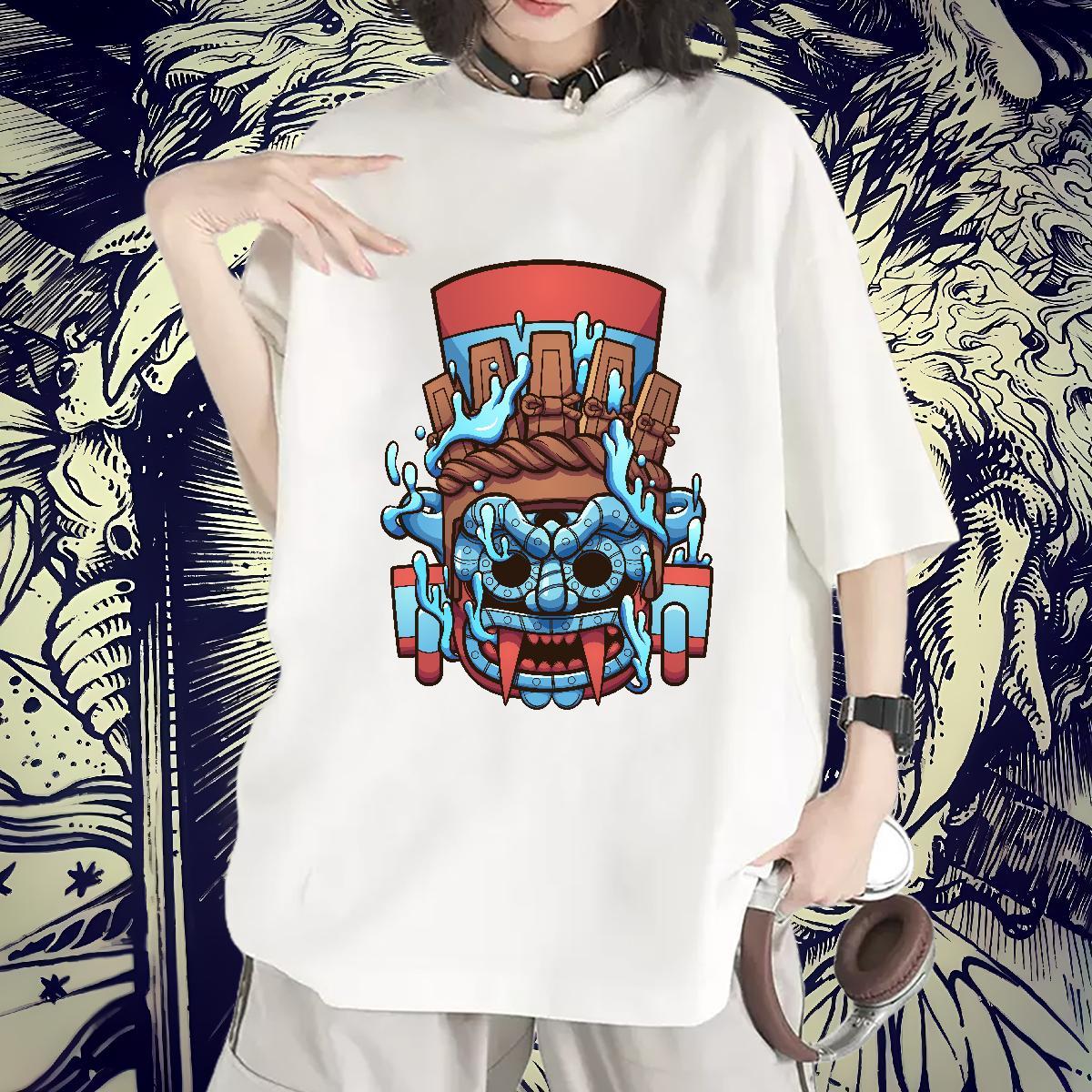 High quality Unisex Tshirts 230g Pure Cotton scare Home Outdoor Woman T Shirts Breathable Graphic Top Shirts