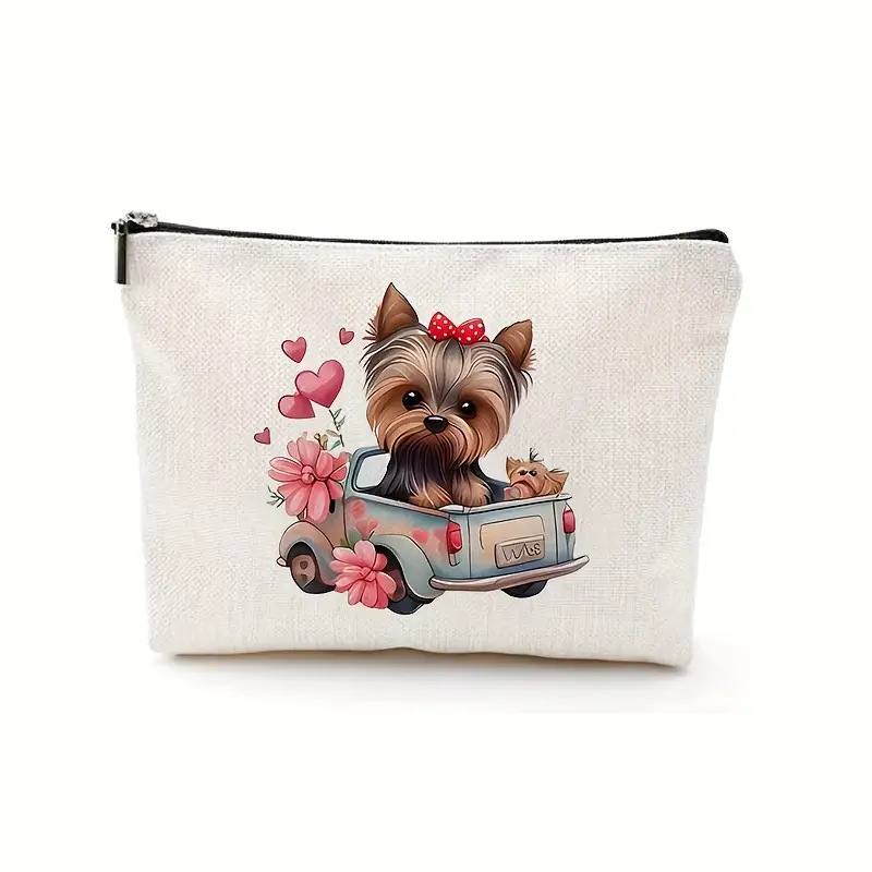 Women Cute Style Dog Print Makeup Bag Carry-on Bag Cosmetics Storage Bag Gift Free shipping