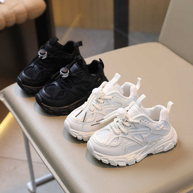 Athletic Outdoor Childrens running boys dad double mesh sports breathable white casual shoes 2023 autumn new item C260130