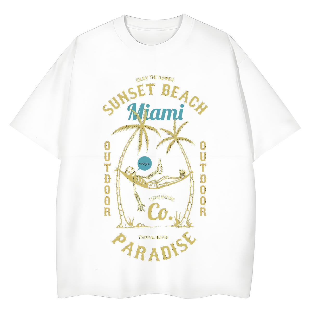 Free Shipping Womens Tshirts 230g Cotton tree Home Outdoor T shirt O-Neck Short Sleeve Customized Tops