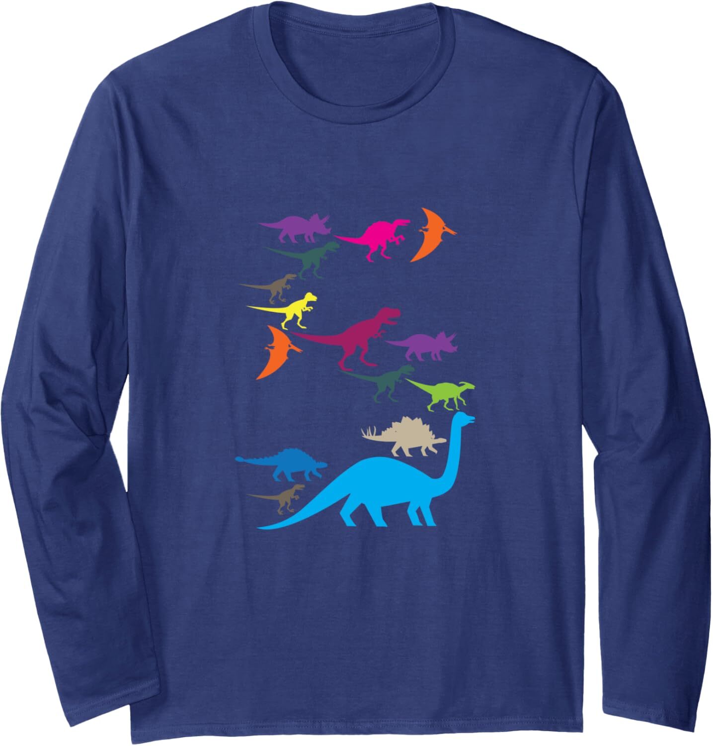 Long Sleeve Shirts for Men sweatshirt Colorful Dinosaur Species Paleontologist Funny Gift Long Sleeve Tee Streetwear Casual tops clothes