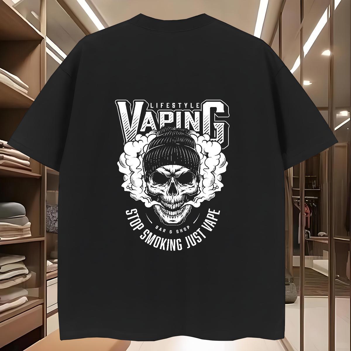Free Shipping T-Shirts 230g 100% Cotton skull Sport DIY Logo Oversized Breathable Mens Tshirts Custom Tee Shirt