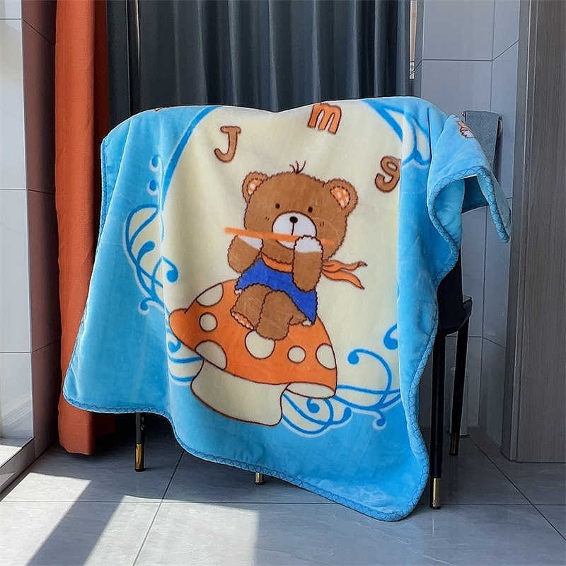 Blankets Swaddling Double layered thickened childrens cloud blanket infant blanket kindergarten primary school students four season baby blanket S2482