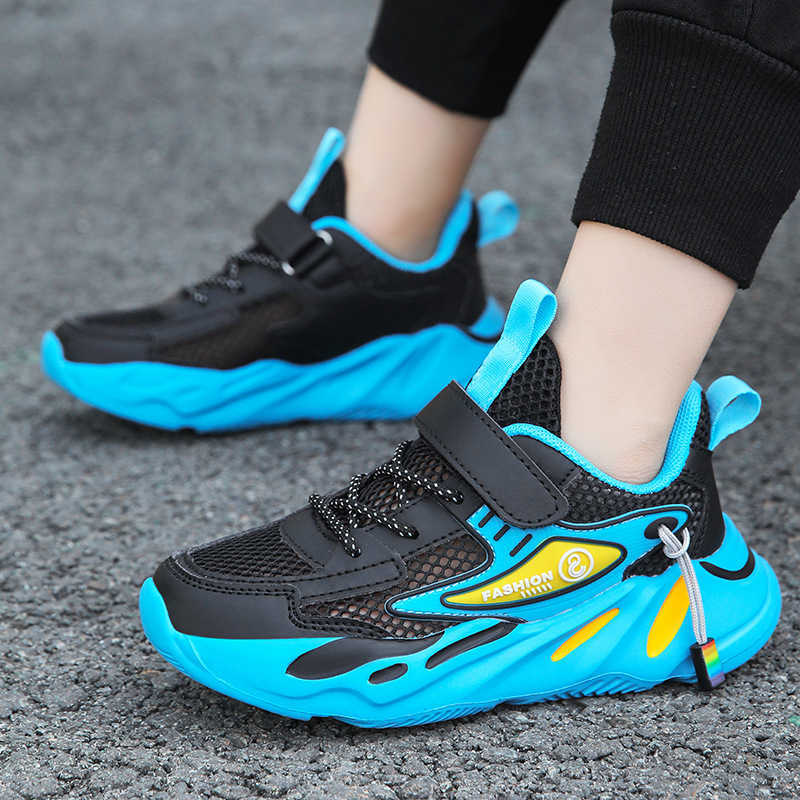 Athletic Outdoor Boys sports 2024 spring/summer new item breathable solid sole dad single mesh childrens casual shoes H260130