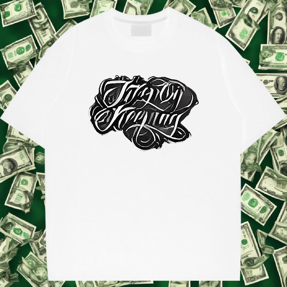 Brand Couples T Shirts 230g Pure Cotton letter Sports Casual T shirt Short sleeve Soft White Plus Size Tees Shirts