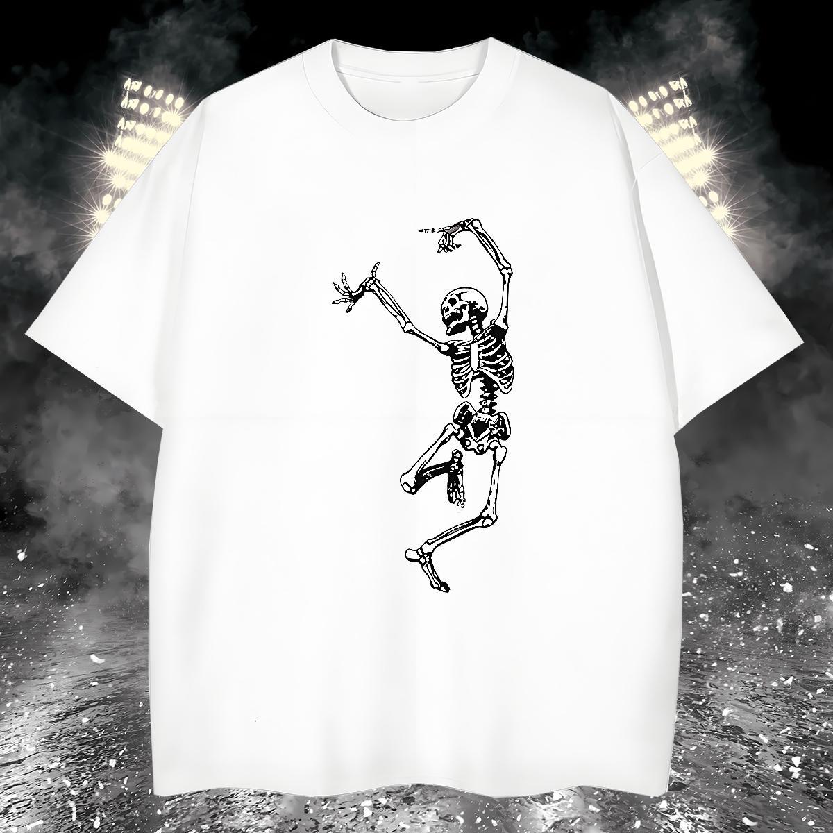 Brand Man T Shirts 230g Pure Cotton skull Casual Daily Wear Customized Print Breathable Men Tops Tees Factory Direct Tees Shirts