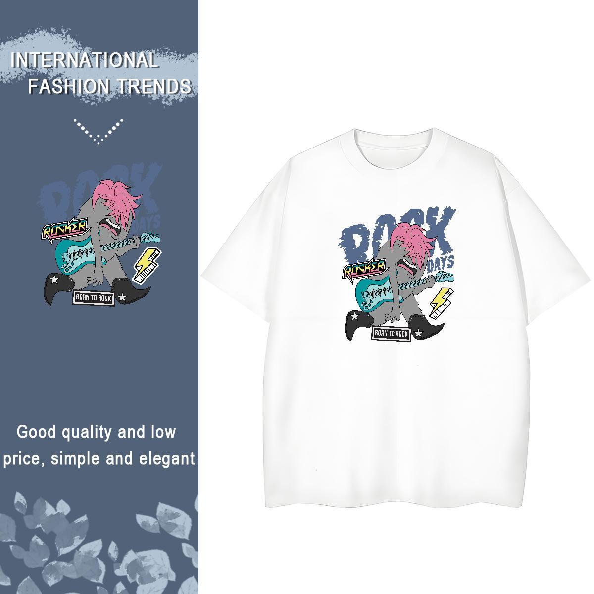 Loose Unisex Tshirts 230g Cotton role Summer Casual Womens T Shirts O-Neck Short Sleeve Custom Print Oversized Tees