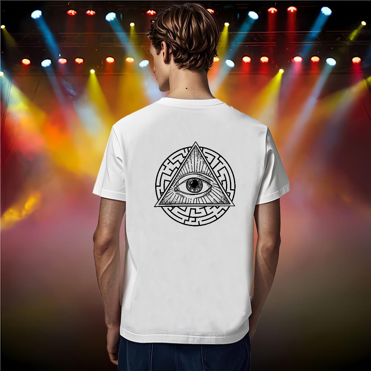 Designer Man T Shirts 230g Pure Cotton eye of the devil Street Casual Customized Print Breathable Crew Neck Tshirts Fashion Designer Tees Shirts