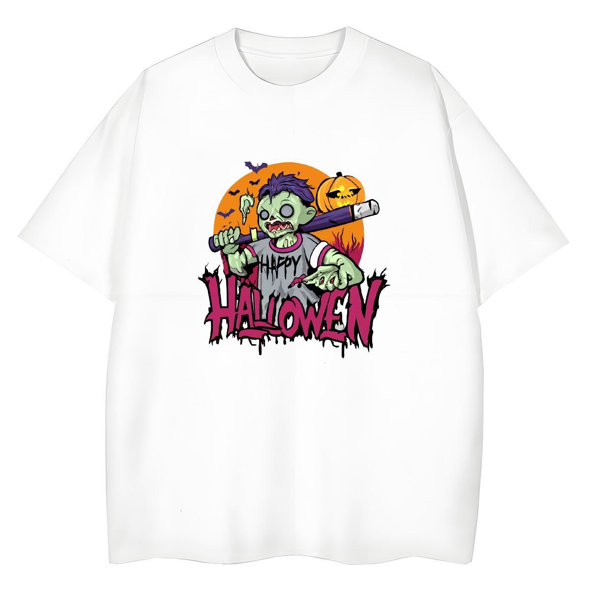 Unisex T-Shirts for Men 230g Cotton skull Casual Beach White Plus Size O Neck Short Sleeves Men Tees Designer Fashion Top Tees