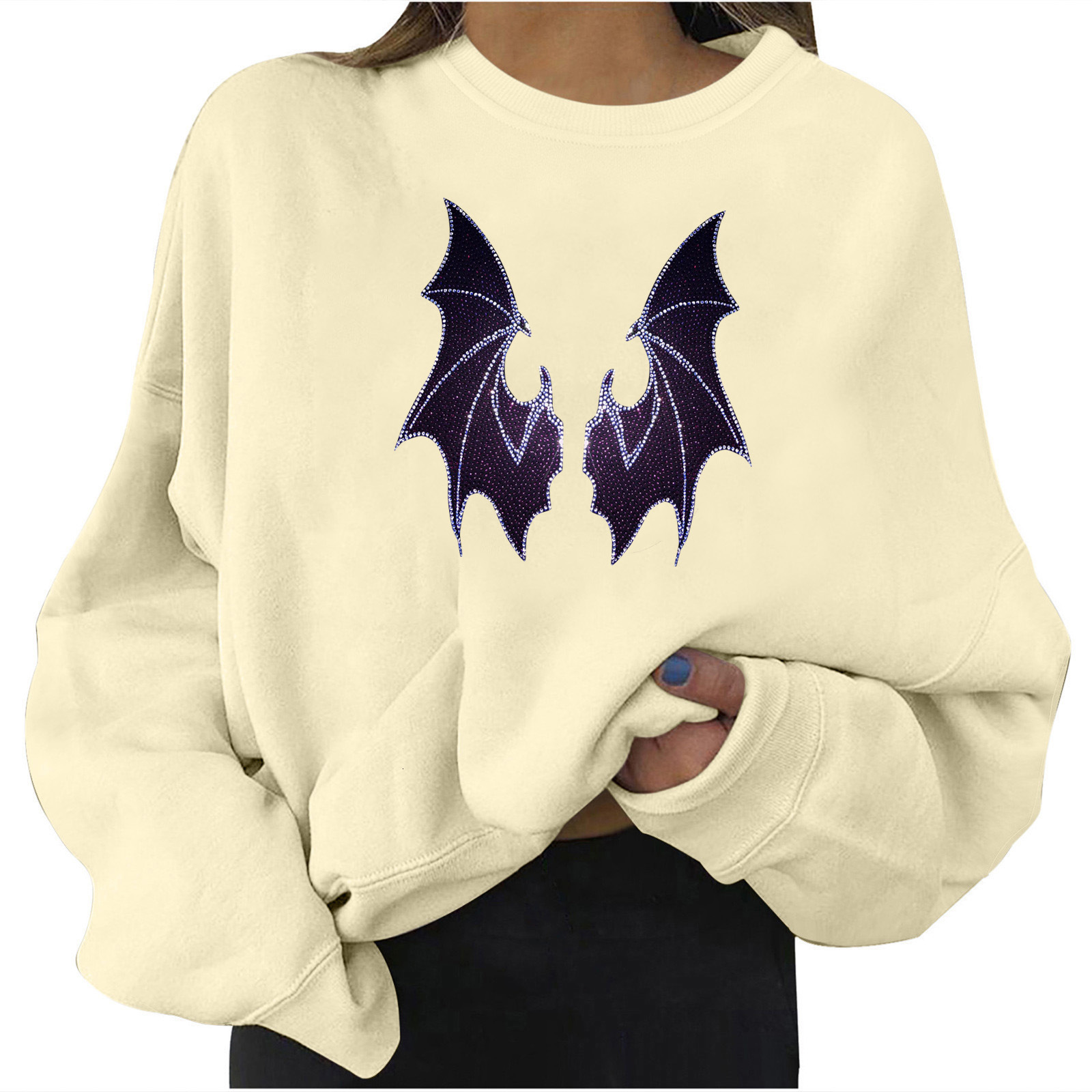New Halloween Personalized Printed Hoodie Loose Large Size for Women dongdumaoyi