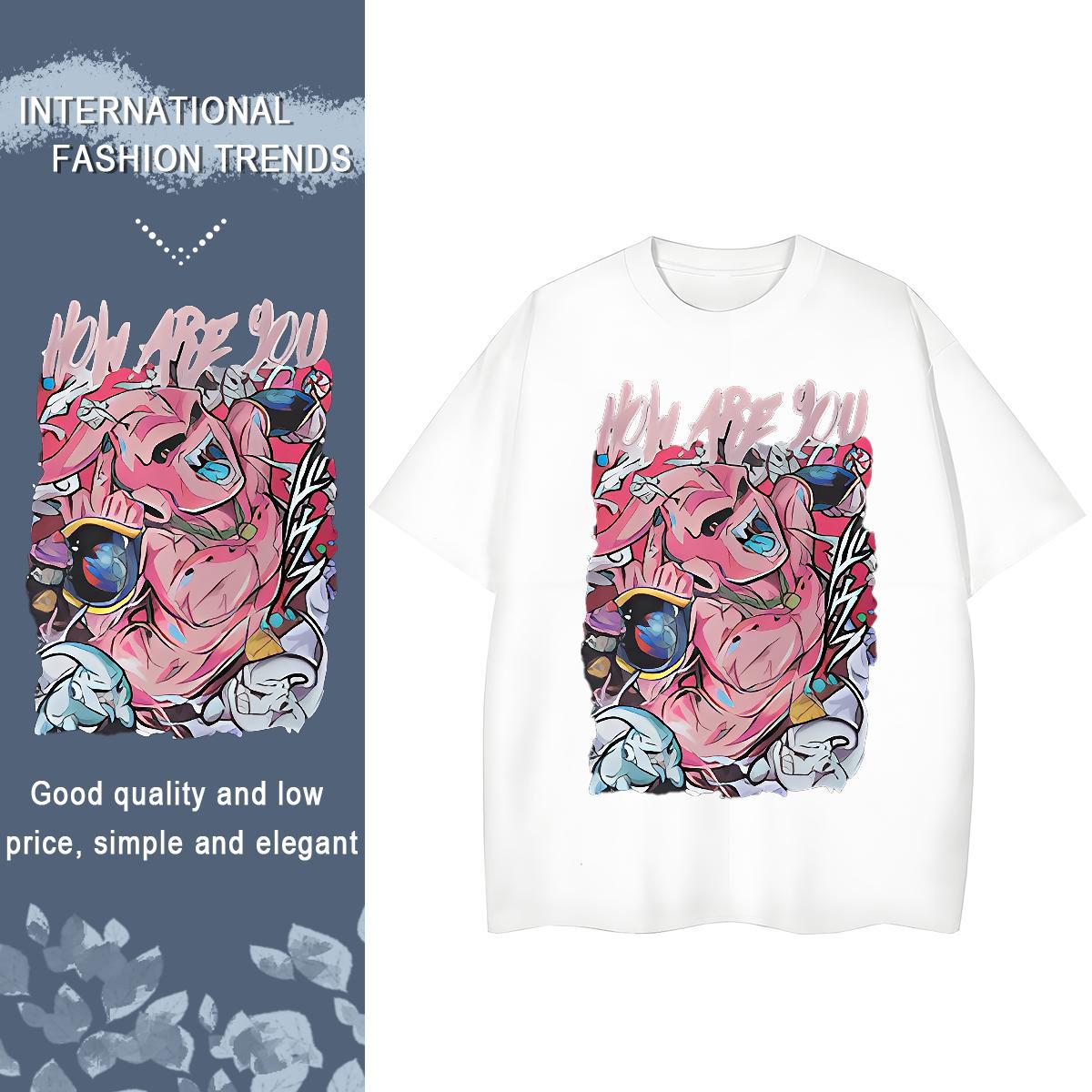 Lady Unisex Tshirts 100% Cotton 230g comic Casual T-Shirts for Women Short Sleeve O-Neck Customized Print Top Tees