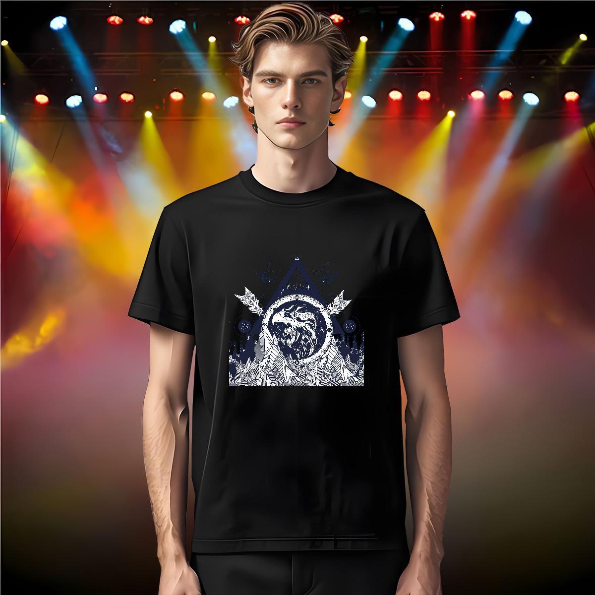 Comfortable Men T Shirts 230g Cotton eye of the devil Casual Beach Skull Breathable Men Tshirts Factory Direct Top Tees