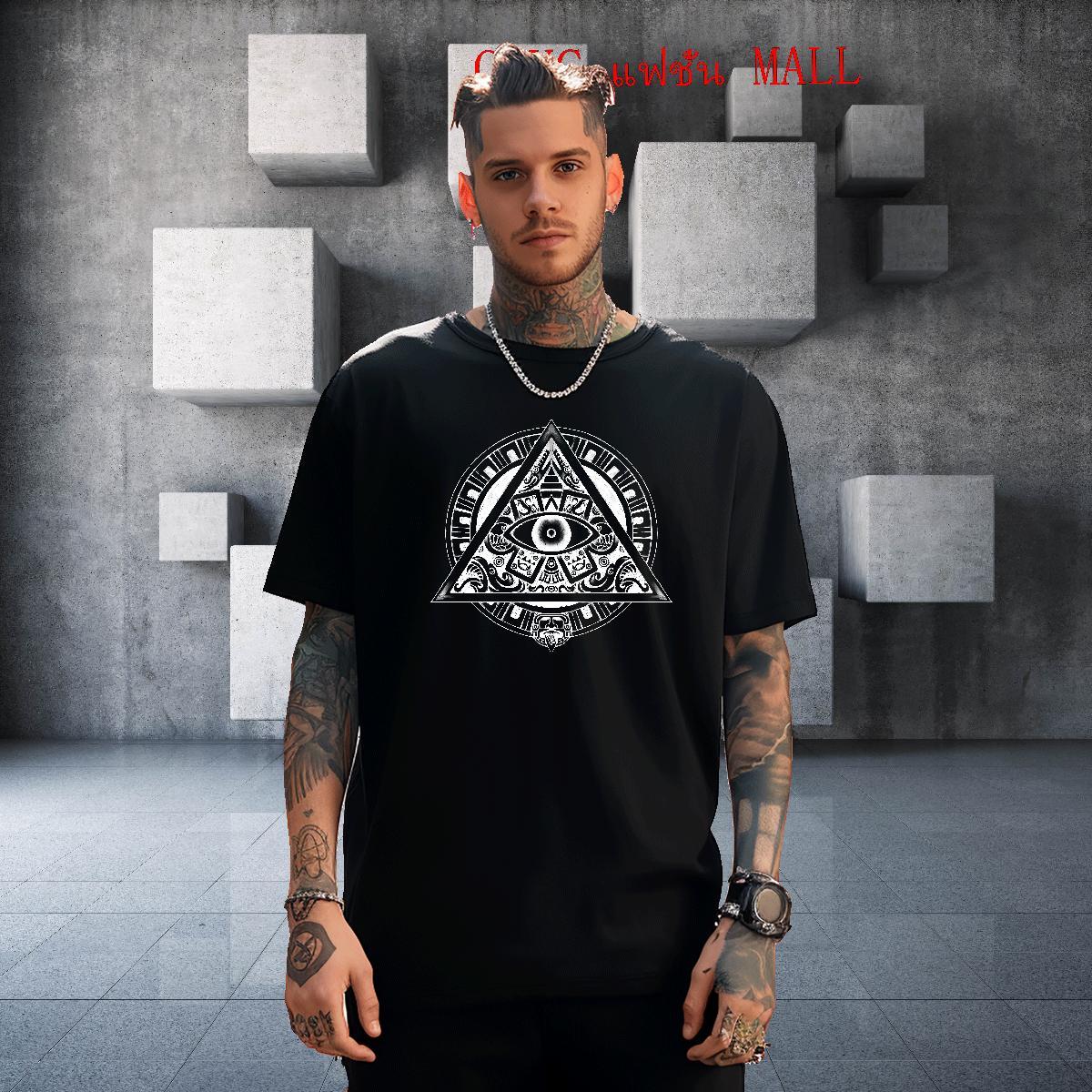 Brand T-Shirts for Men 230g 100% Cotton eye of the devil Hip Hop Oversized 4XL Breathable Crew Neck Men Tops Tees Custom Top Tees