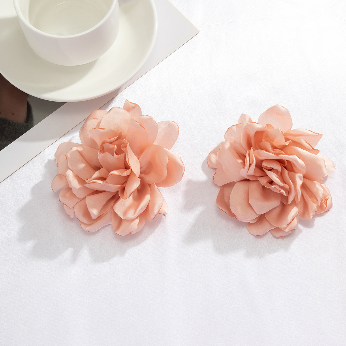 Exaggerated Fabric Design for Jewelry: Big Summer Earrings, Small Flower Earrings