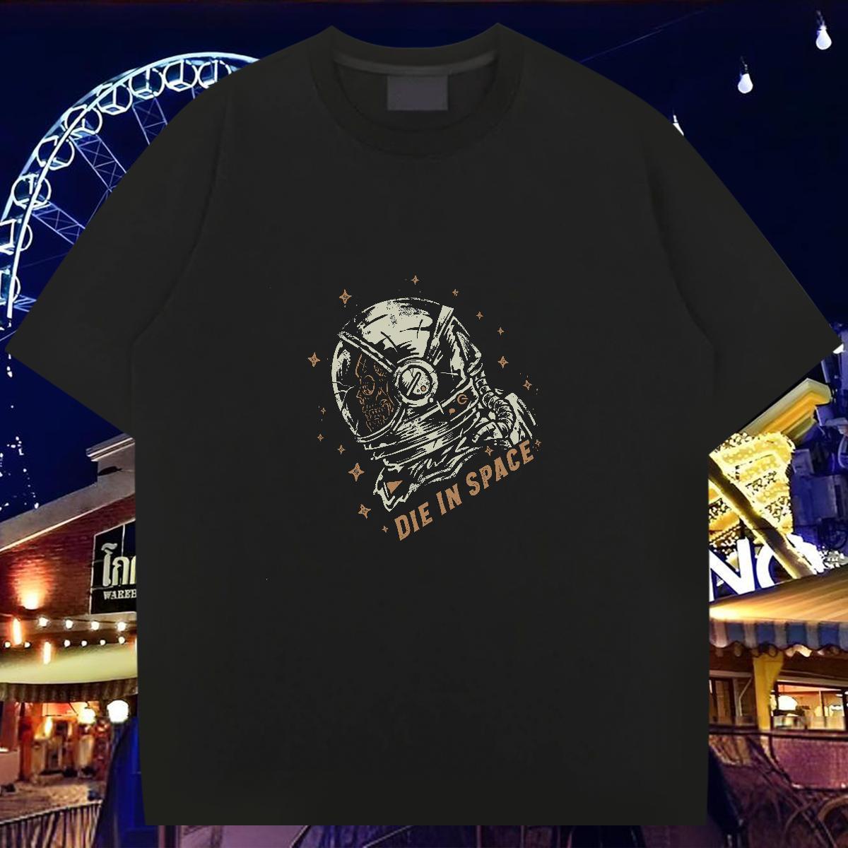 Free Shipping T-Shirts for Men 100% Cotton 230g skull Street Wear Plus Size Custom Breathable Short Sleeve Tshirts Fashion New Top Tees