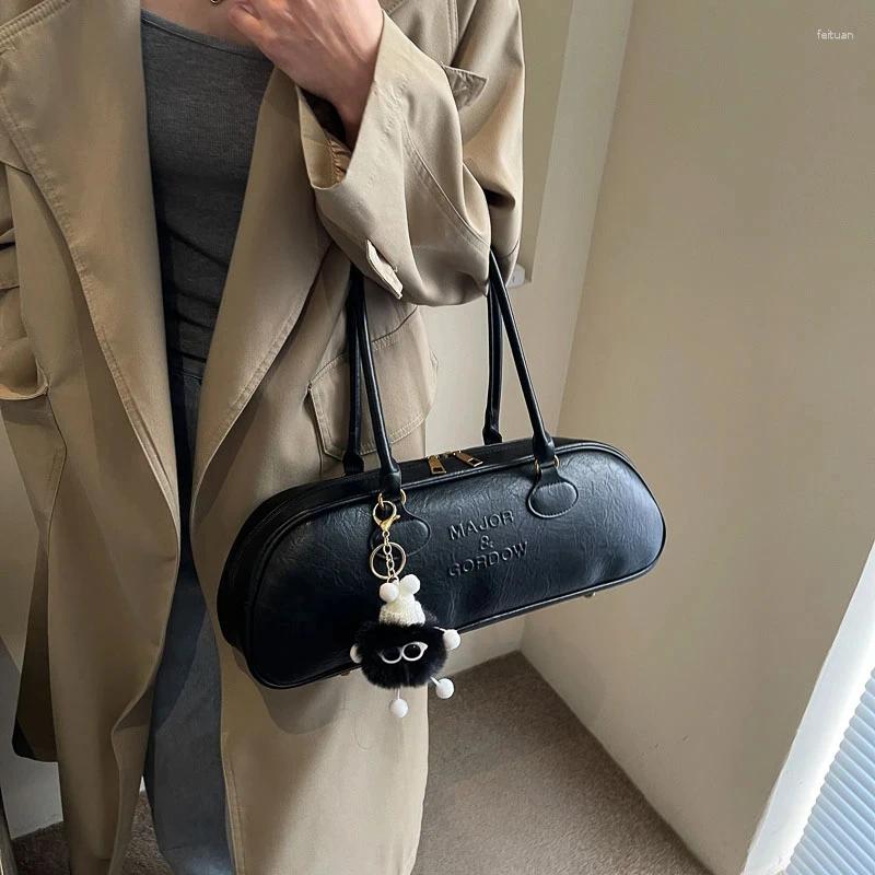Shoulder Bags 2024 High Quality Solid Interior Zipper Pocket Soft Baguette Type For Women Large Capacity Women's Handbags