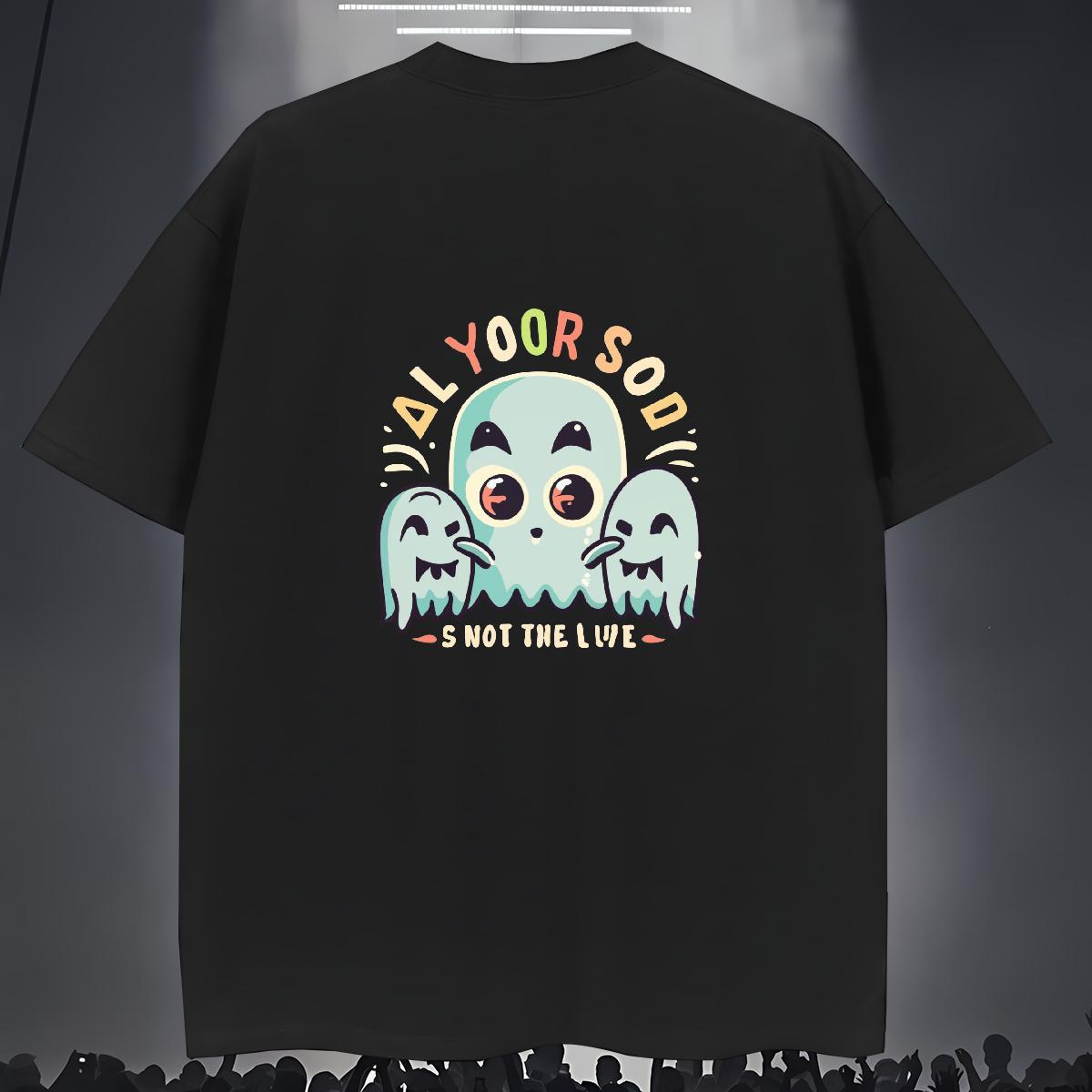 Loose Mens T Shirts 230g Cotton skull Anime Printing Street Plus Size Custom Round Neck Short Sleeve Men Tees Designer Tees Shirts