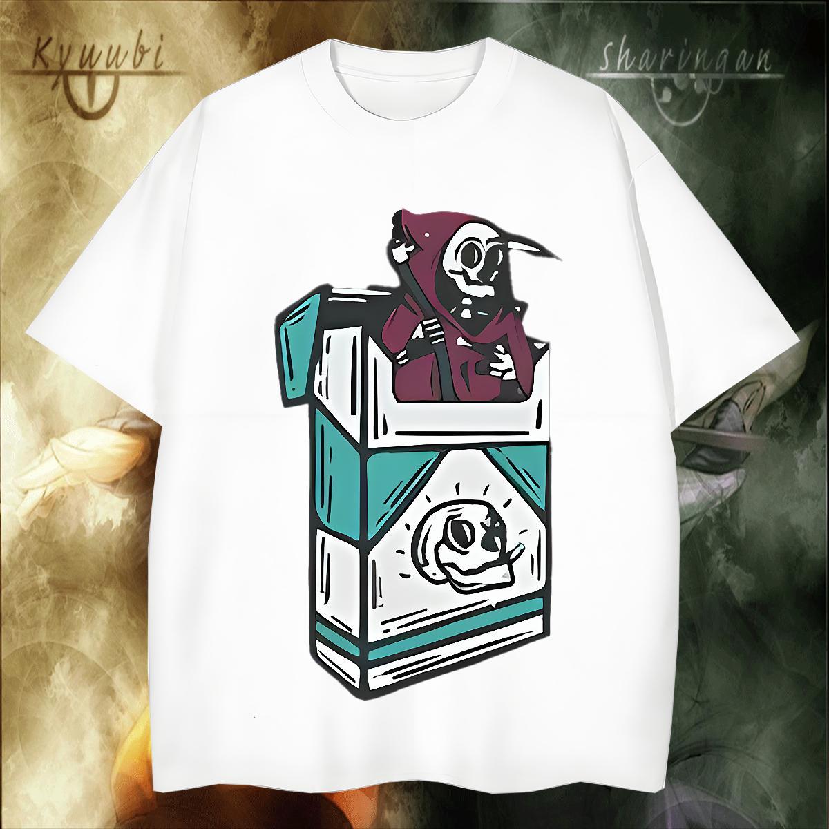 Brand Man T Shirts 230g 100% Cotton skull Sports Casual DIY Printed Breathable Short Sleeve Couples T Shirts Classic Casual Wear