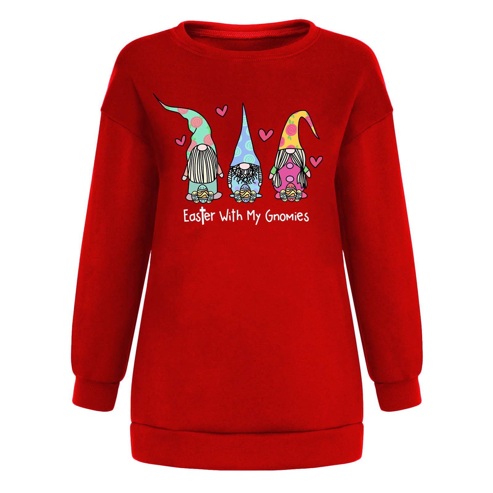 Loose shoulder sweatshirt with three Santa Claus letter prints, casual round neck, thick hoodie dongdumaoyi